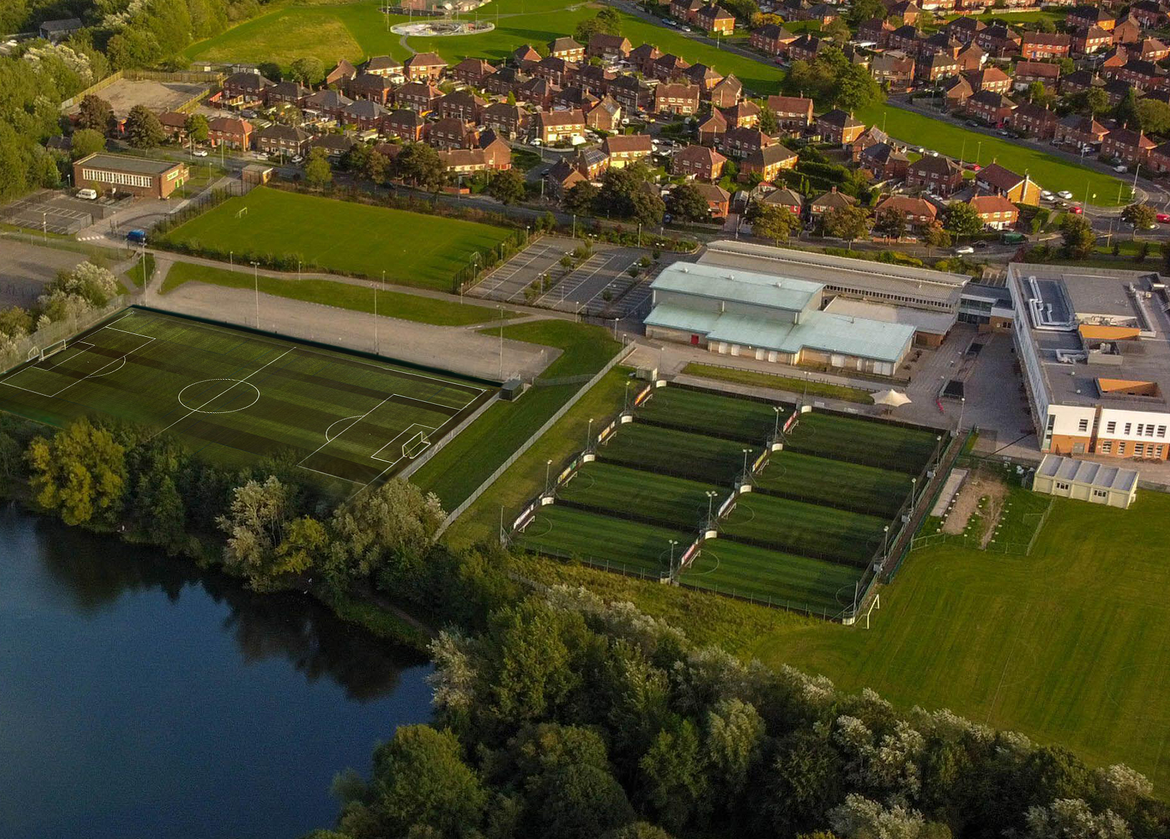 Powerleague Stoke Excel aerial