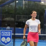 Woman playing padel